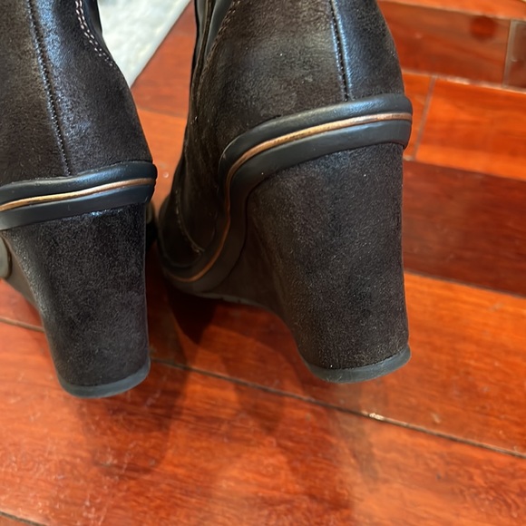 Brown wedge boot - Picture 4 of 8